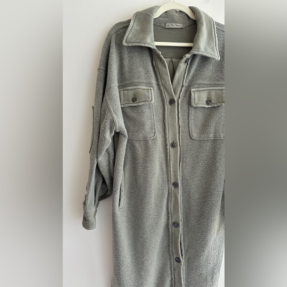 We The Free Ruby Oversized Shirt Jacket, Size XS, Olive Green - Picture 5 of 16